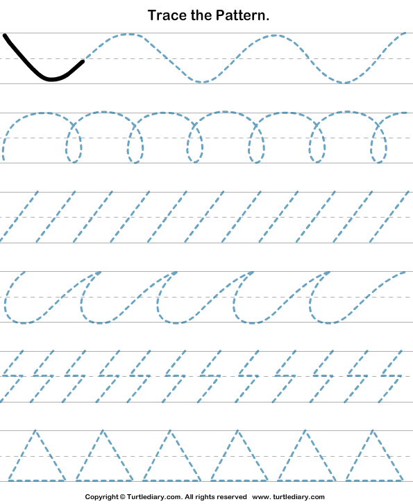 Trace The Given Patterns Worksheet