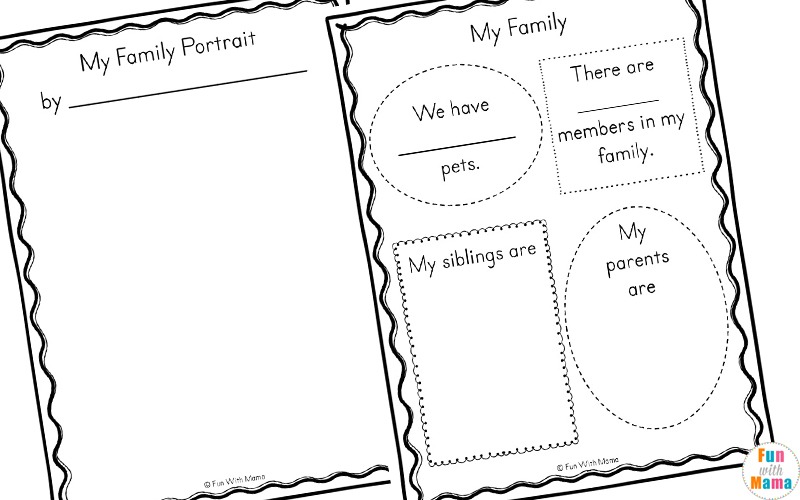 Family Theme Preschool And Family Worksheets For Kindergarten