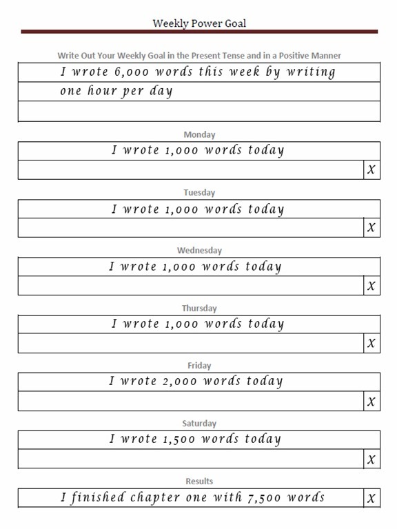 Weekly Goal Setting Worksheet  Keep Your Goal Top Of Mind