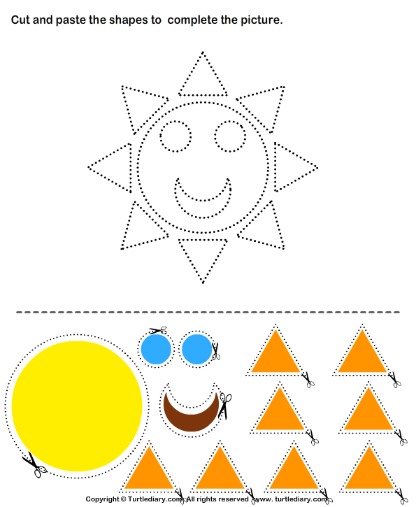 Cut And Paste Shapes Activities