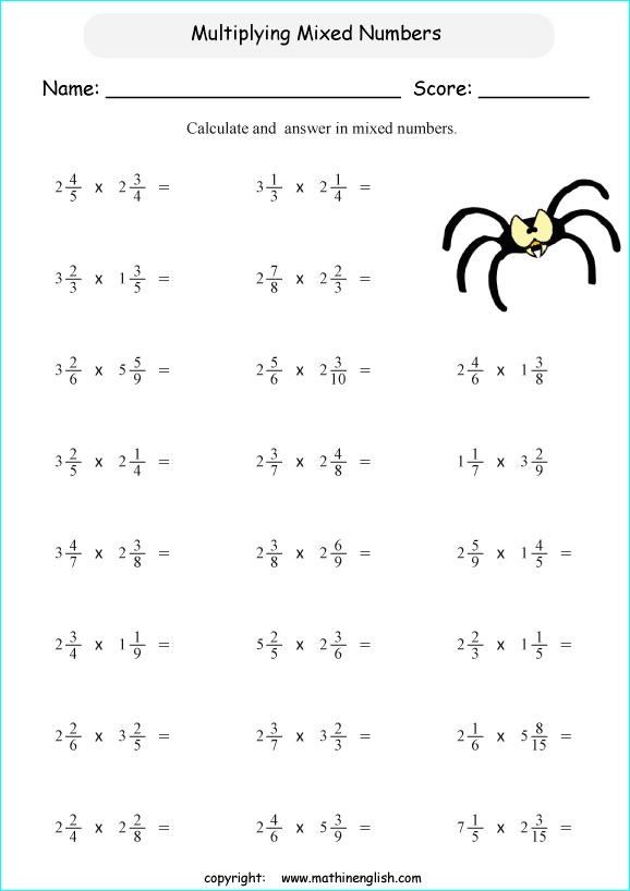 15 Multiplying Fractions And Mixed Numbers Kylin Therapeutics In