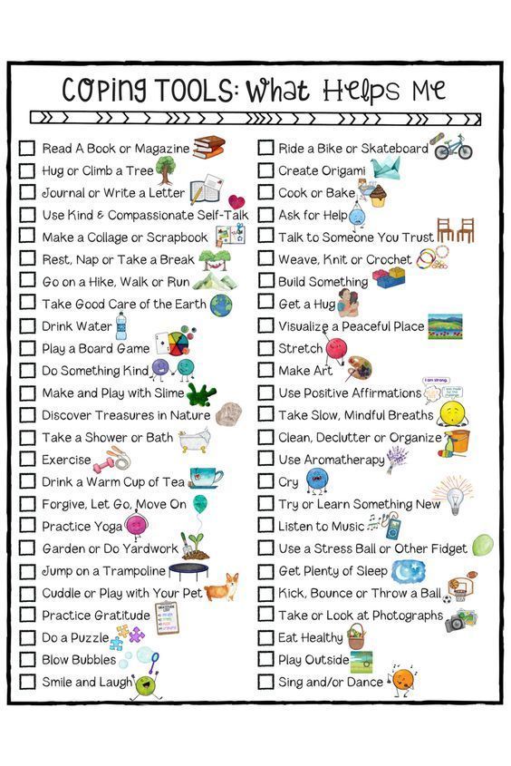 Coping Skills For Kids Checklist  A Fun School Counseling