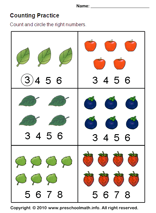 Counting Worksheet
