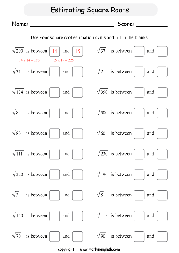 Printable Primary Math Worksheet
