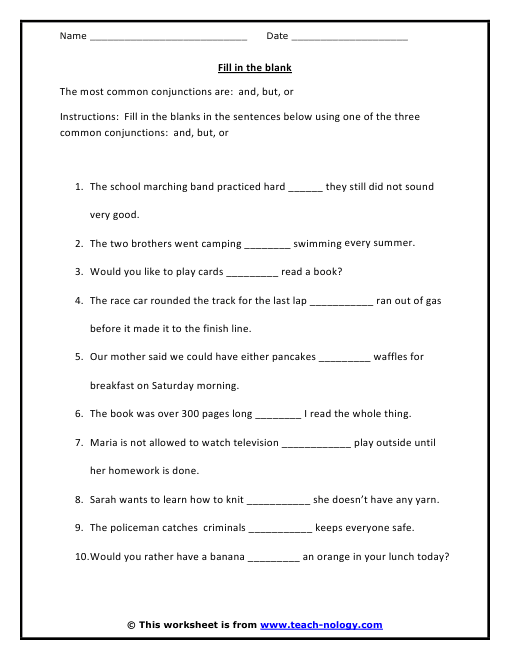 Conjunctions
