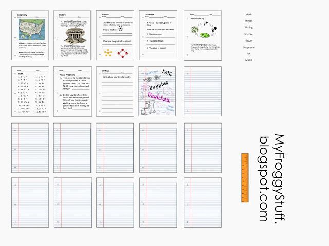 More Awesome Printables From Myfroggystuff  Includes Worksheets