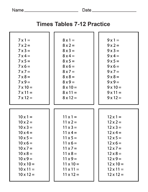 6 Times Table Worksheet Printable Unique Free Printable