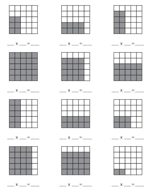 Blank Multiplication Arrays