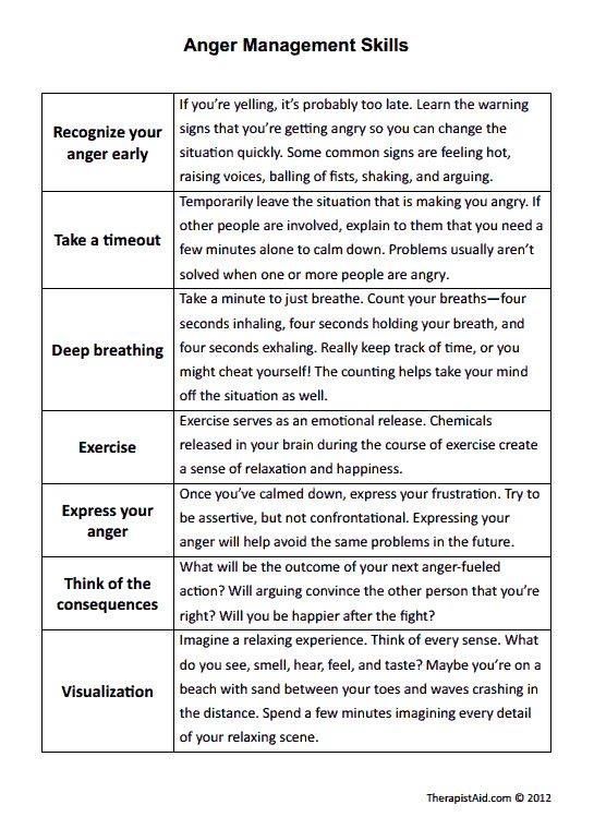 Image Result For Counseling Worksheet Anger