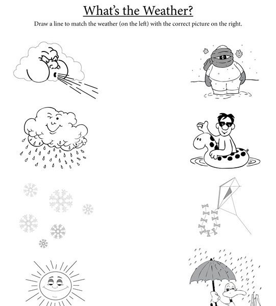 Weather Worksheets For Preschoolers