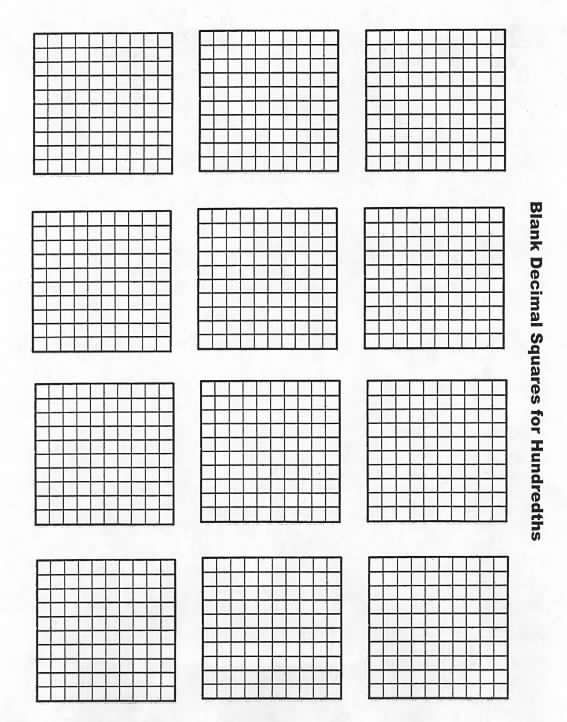 Welcome To Decimal Squares Program