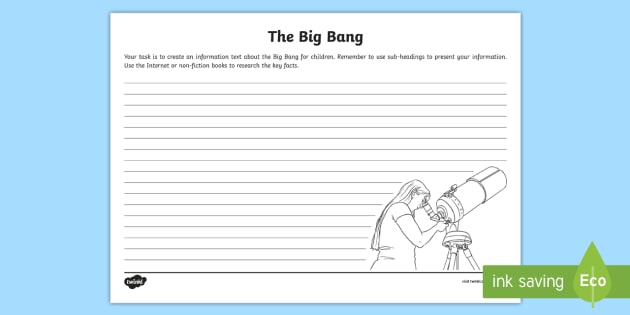 Big Bang Writing Worksheet   Worksheet