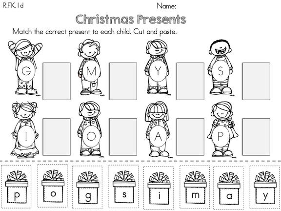 Christmas Alphabet Printables Kindergarten