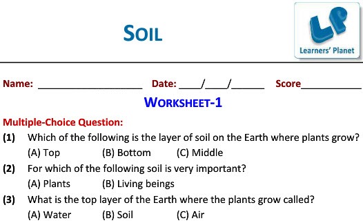 Grade 3 Science Worksheets On Soil Ncert Study Material