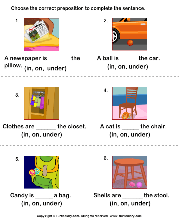 59 Prepositions Worksheets Pdf For Grade 1, For 1 Pdf Worksheets