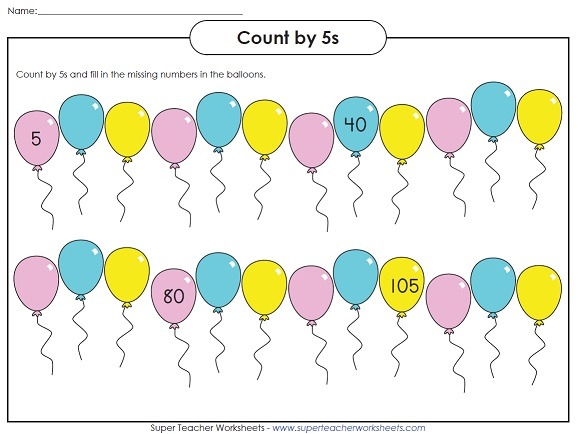 Skip Counting Worksheets
