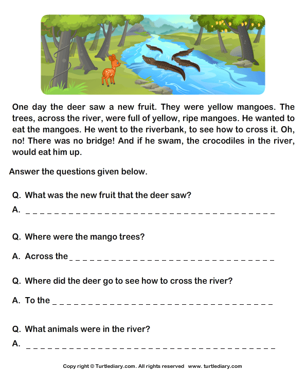 Grade 1 English Comprehension Worksheets