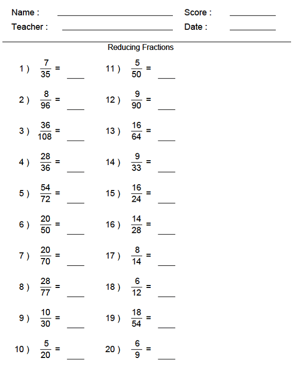 Math Fractions Worksheets 6th Grade