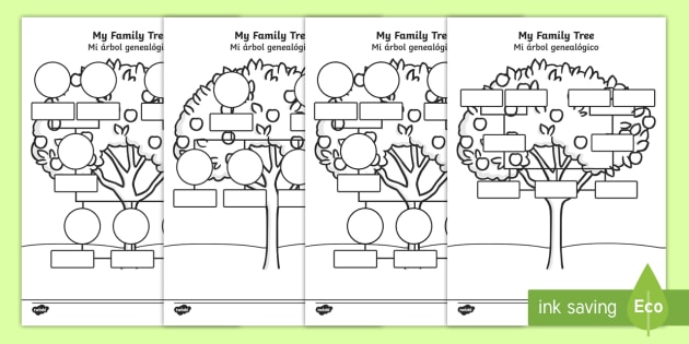 My Family Tree Worksheet   Worksheets English Spanish