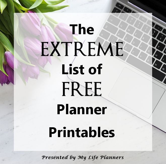 The Extreme List Of Free Planner Printables