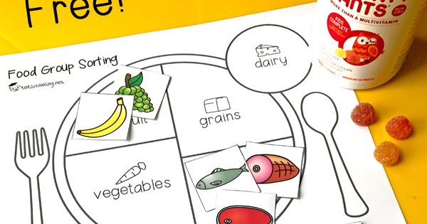 Teach Kids About Healthy Eating With A Food Group Sorting Activity