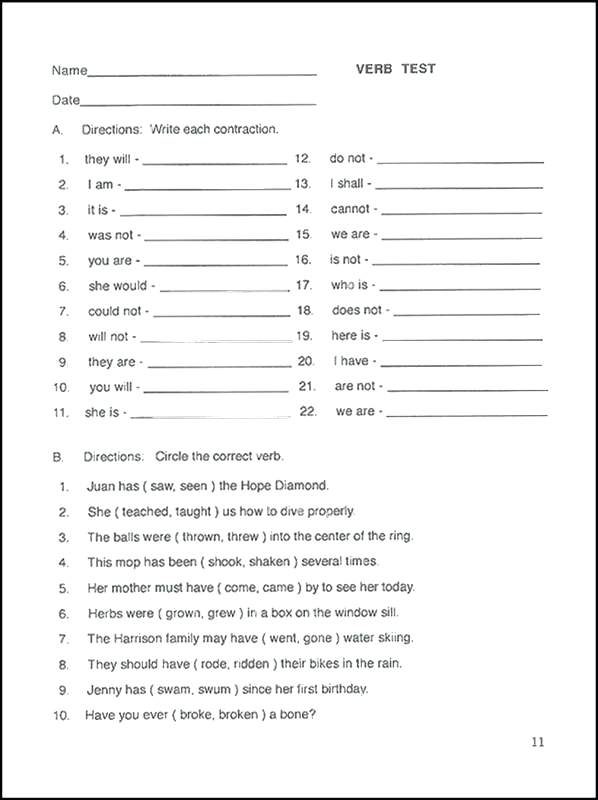 Free Printable Grammar Worksheets For 4th Grade â Worksheet Template