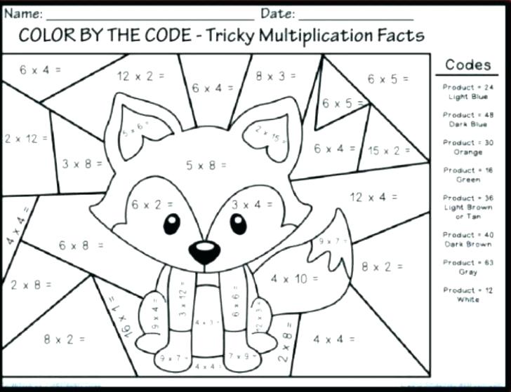 Free Printable Math Mystery Picture Worksheets Addition Color By