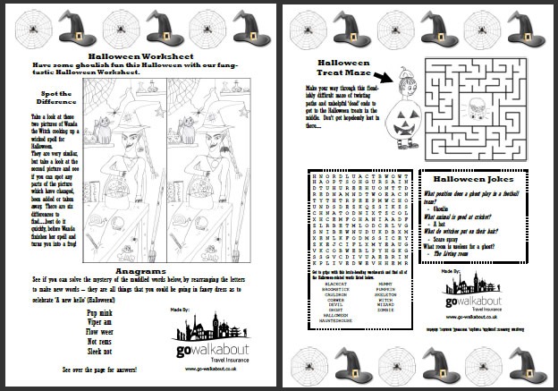 Fun Halloween Worksheets