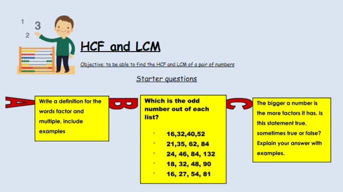 Ks3 Maths Worksheet For Highest Common Factor And Lowest