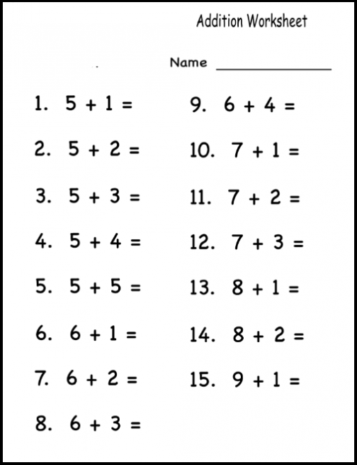 Free Printable Kindergarten Math Worksheets Pdf Addition Subtraction