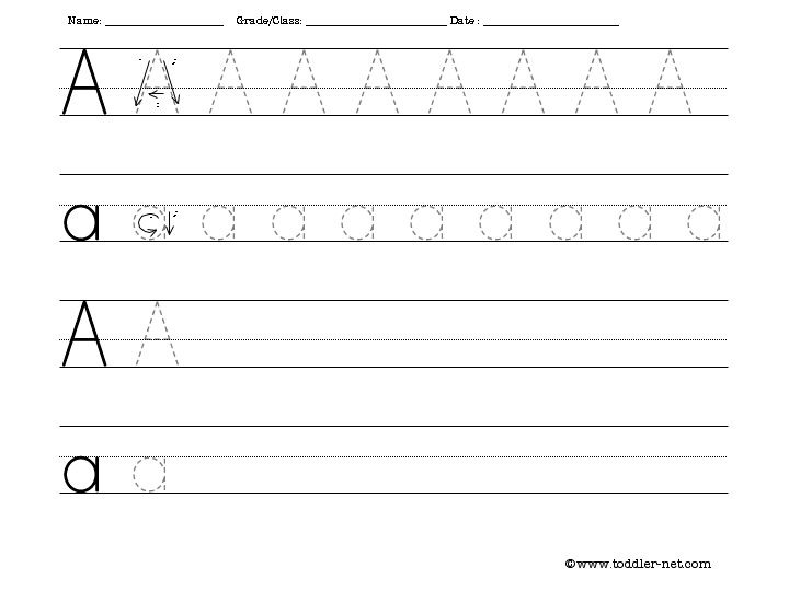 Tracing And Writing Letter A Worksheet