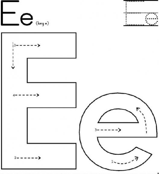 Free Printable Letter E Worksheets For Kindergarten & Preschool