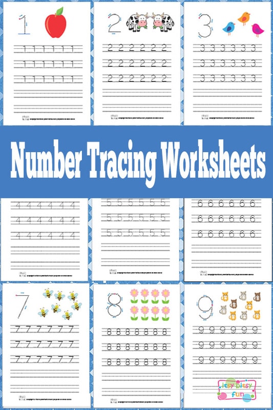 Number Tracing Worksheets Free Printable