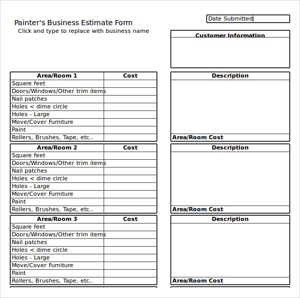 9+ Painting Estimate Templates