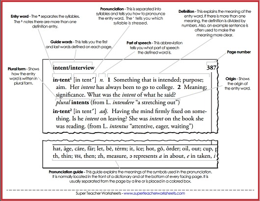 Parts Of A Dictionary