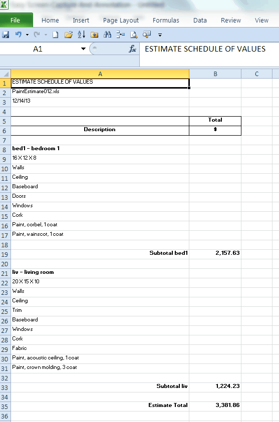 Painting Cost Estimating Software For Paint Contractors