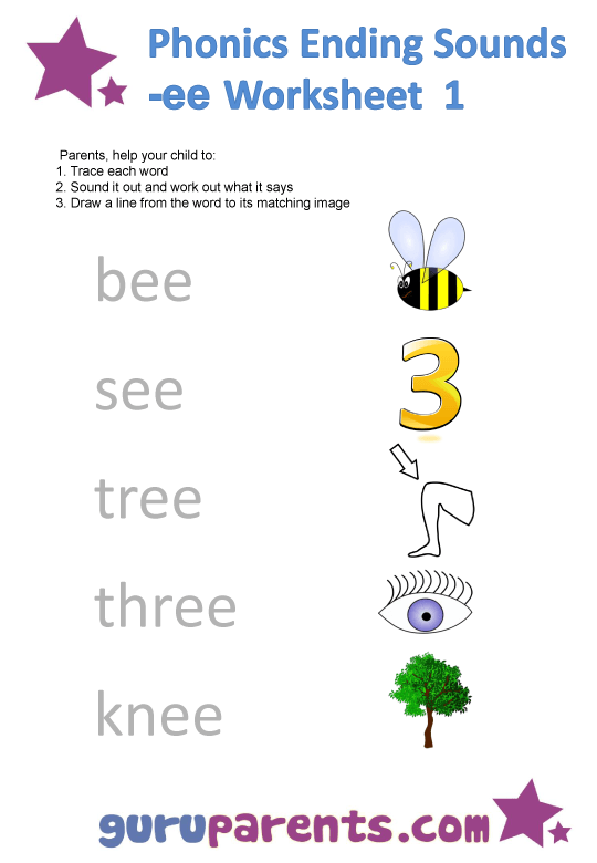Phonics Worksheets â Ending Sounds