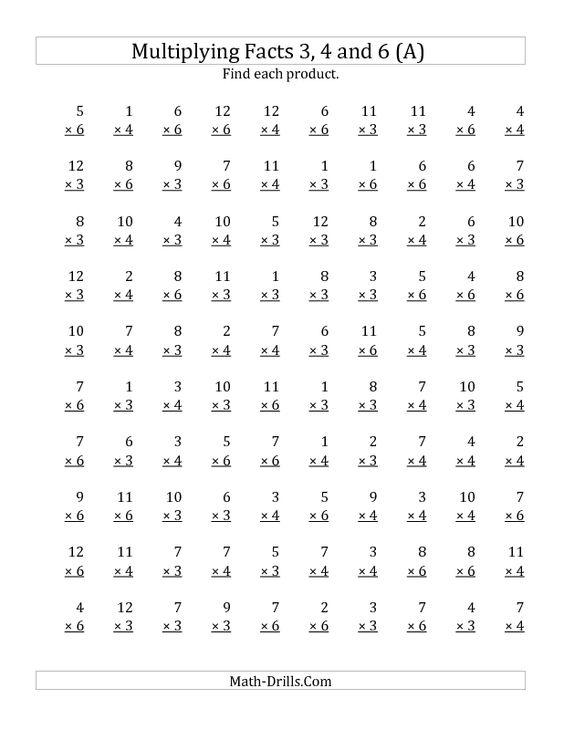 Multiplication Worksheets For 3rd Grade  Multiplication