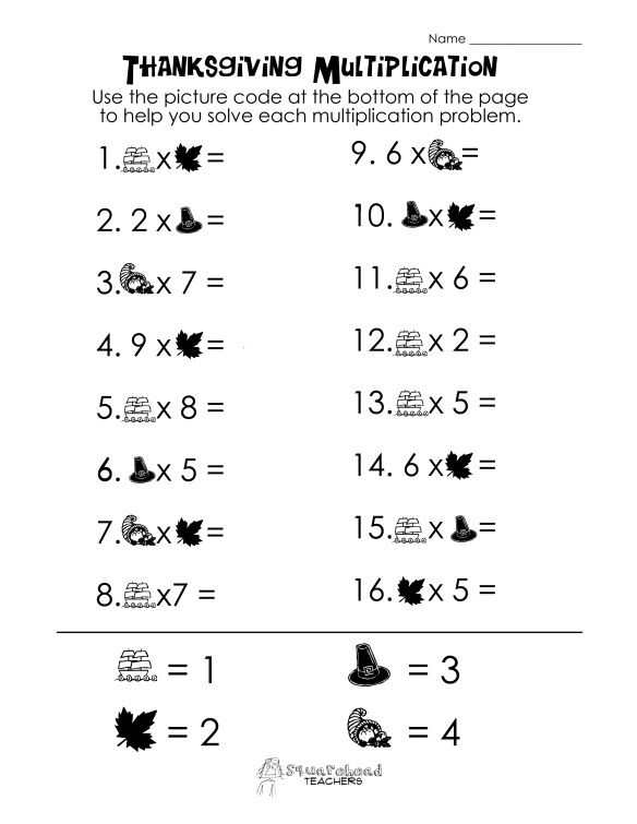 Pre Algebra Thanksgiving Worksheets â Festival Collections