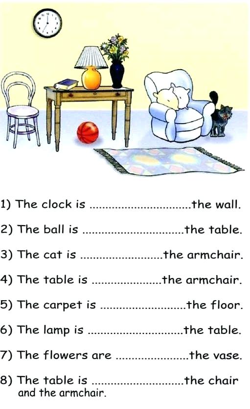 Preposition Of Place Exercises Prepositions With Pictures