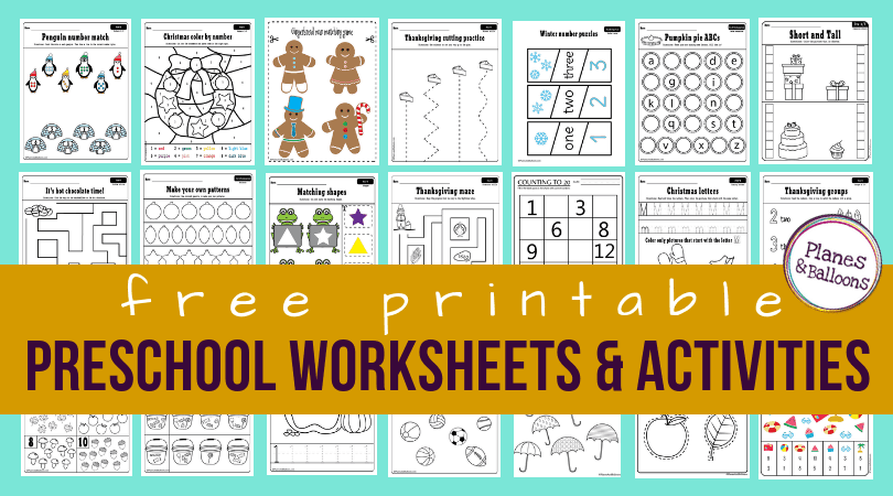 200+ Free Preschool Worksheets In Pdf Format To Print
