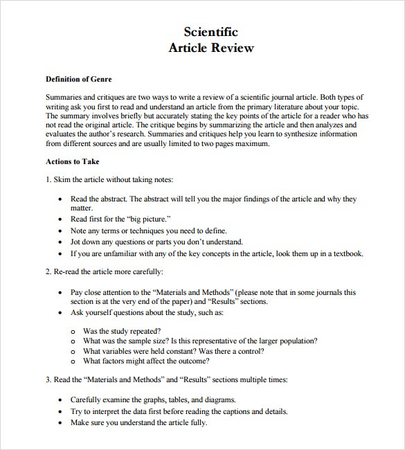 28 Images Of Scientific Article Summary Template