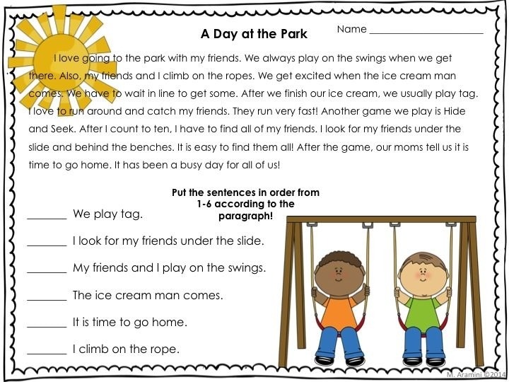 Sequencing Worksheets 2nd Grade