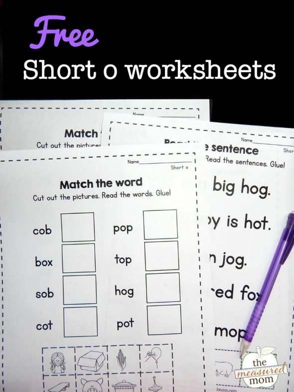 Free Short O Worksheets
