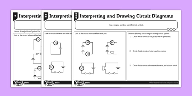 Interpreting And Drawing Circuit Symbols Worksheet   Worksheet
