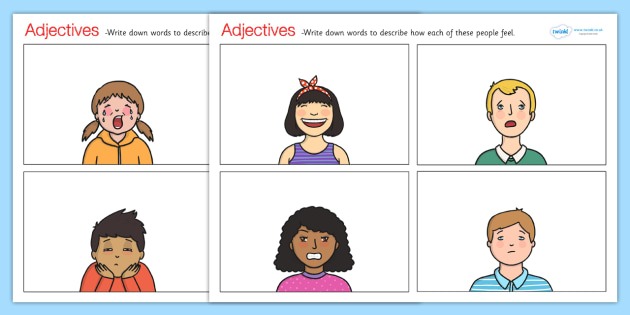 Feelings Adjectives Worksheets