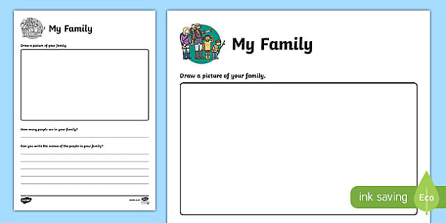 All About My Family Worksheet   Worksheet, Worksheet
