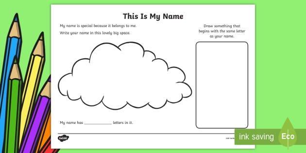 Eyfs This Is My Name Worksheet   Worksheet