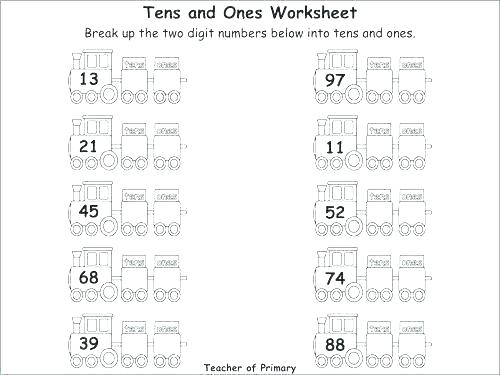 Tens Worksheets Place Value Worksheet Hundreds And Ones For Second