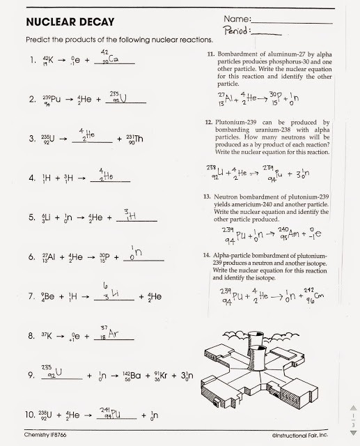 Nuclear Decay Worksheet